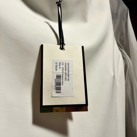 NWT Chiara Boni White & Black Peplum Dress 8